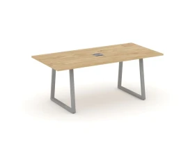Стол переговорный опоры трапеция с лючком 1980x980x750 Стайл Проджект Директ / Style Project Direct images
