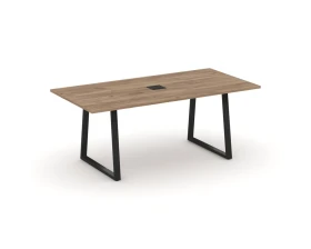Стол переговорный опоры трапеция с лючком 1980x980x750 Стайл Проджект Директ / Style Project Direct images