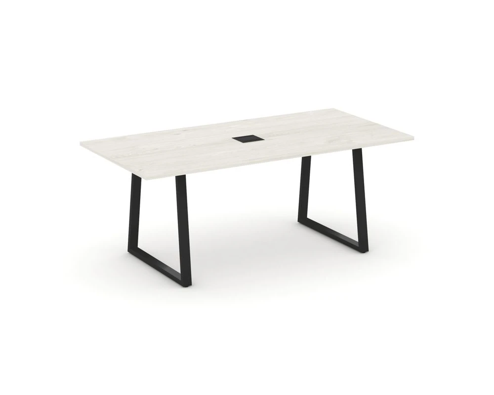 Стол переговорный опоры трапеция с лючком 1980x980x750 Стайл Проджект Директ / Style Project Direct