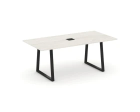 Стол переговорный опоры трапеция с лючком 1980x980x750 Стайл Проджект Директ / Style Project Direct images