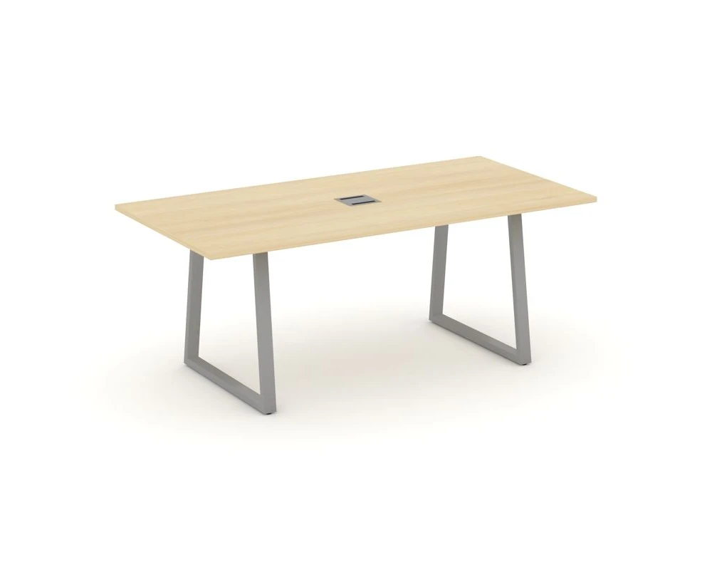 Стол переговорный опоры трапеция с лючком 1980x980x750 Стайл Проджект Директ / Style Project Direct