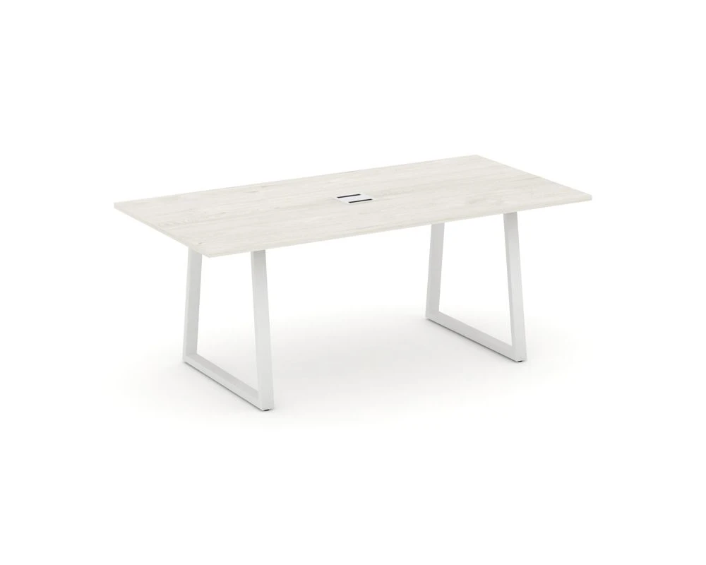 Стол переговорный опоры трапеция с лючком 1980x980x750 Стайл Проджект Директ / Style Project Direct