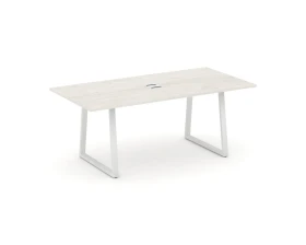 Стол переговорный опоры трапеция с лючком 1980x980x750 Стайл Проджект Директ / Style Project Direct images