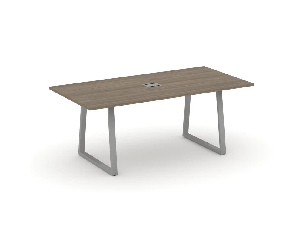 Стол переговорный опоры трапеция с лючком 1980x980x750 Стайл Проджект Директ / Style Project Direct