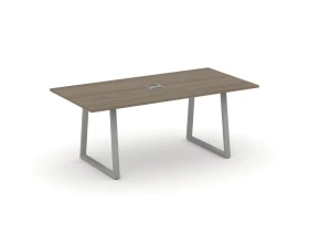 Стол переговорный опоры трапеция с лючком 1980x980x750 Стайл Проджект Директ / Style Project Direct images