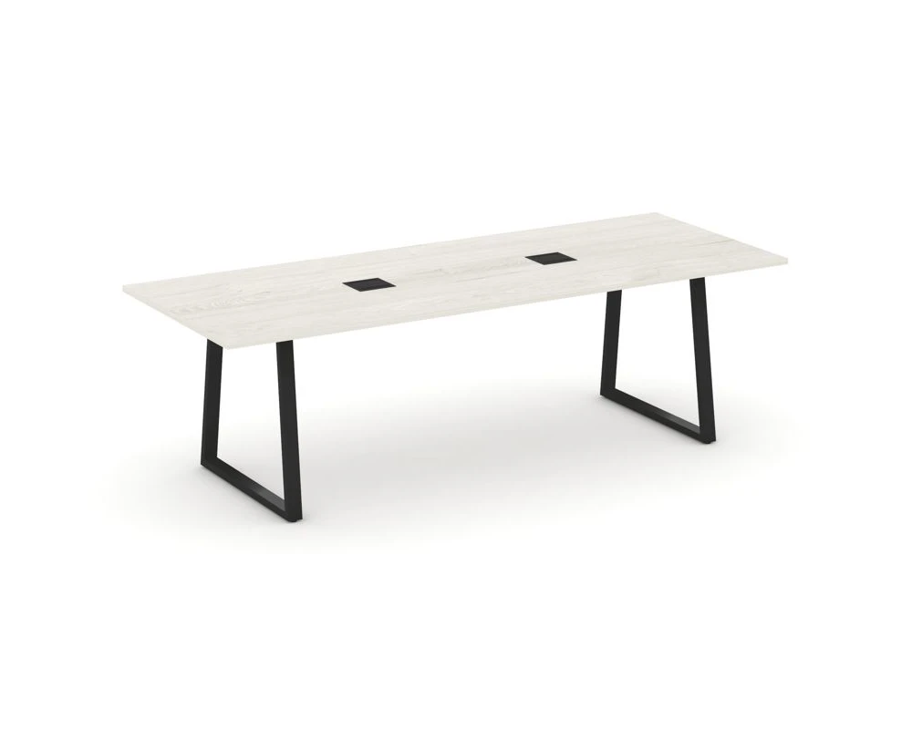 Стол переговорный опоры трапеция с лючком 2580x980x750 Стайл Проджект Директ / Style Project Direct
