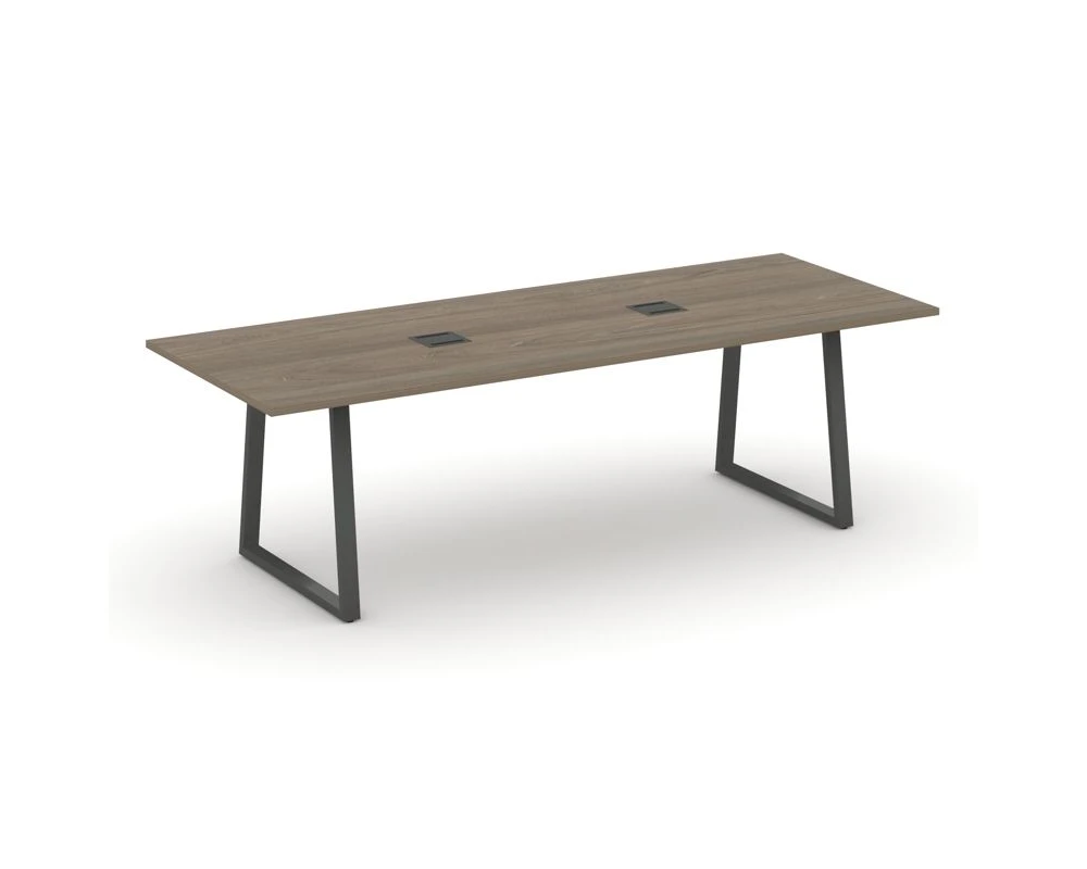 Стол переговорный опоры трапеция с лючком 2580x980x750 Стайл Проджект Директ / Style Project Direct