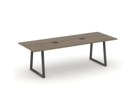 Стол переговорный опоры трапеция с лючком 2580x980x750 Стайл Проджект Директ / Style Project Direct images