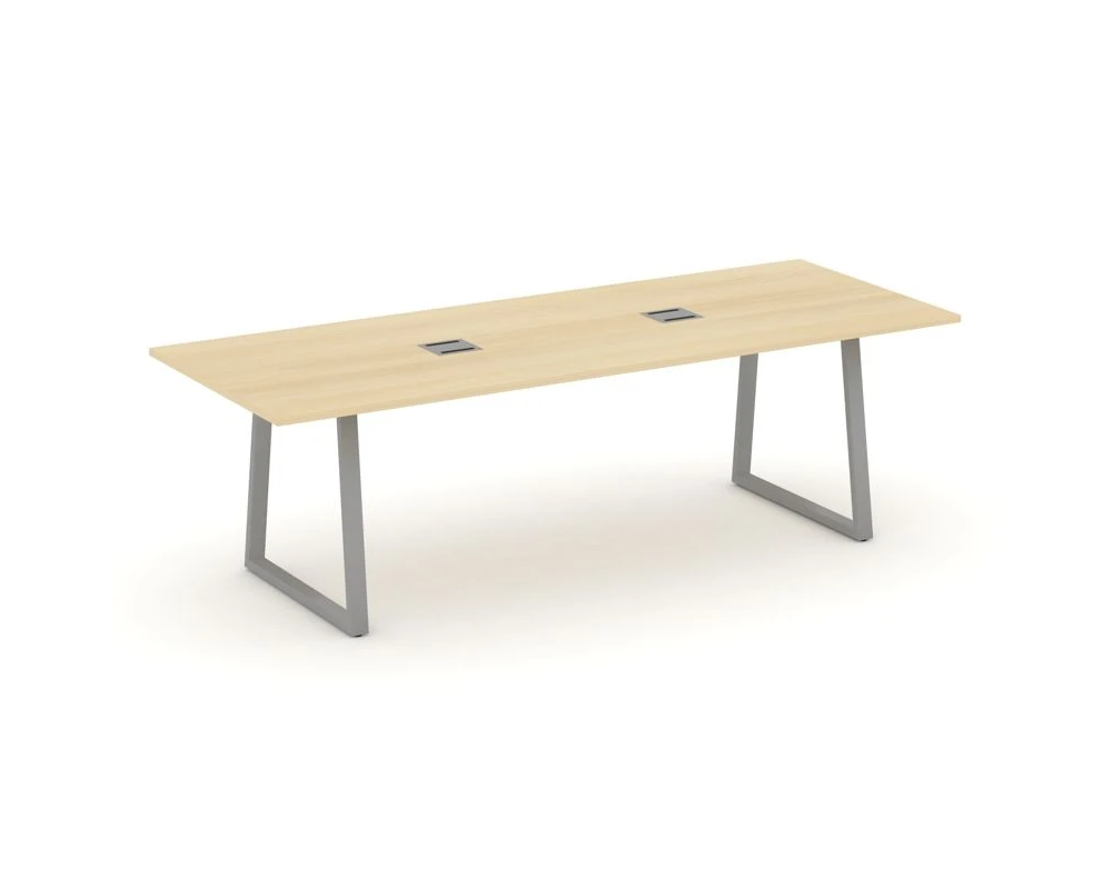 Стол переговорный опоры трапеция с лючком 2580x980x750 Стайл Проджект Директ / Style Project Direct