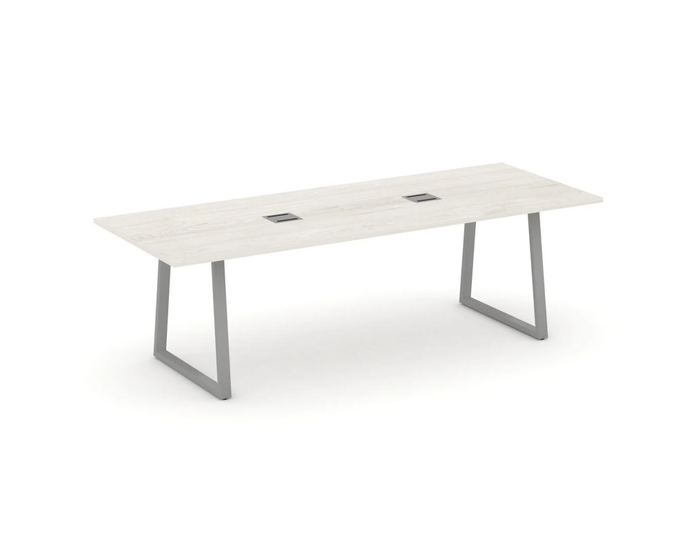 Стол переговорный опоры трапеция с лючком 2580x980x750 Стайл Проджект Директ / Style Project Direct