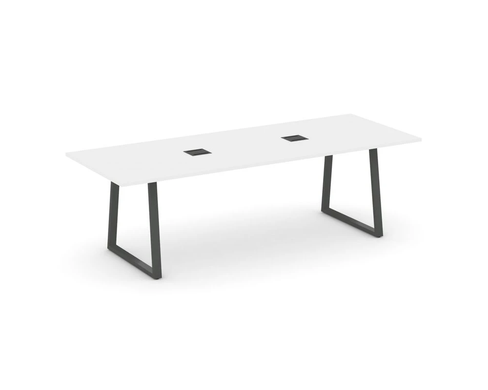 Стол переговорный опоры трапеция с лючком 2580x980x750 Стайл Проджект Директ / Style Project Direct