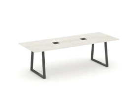 Стол переговорный опоры трапеция с лючком 2580x980x750 Стайл Проджект Директ / Style Project Direct images