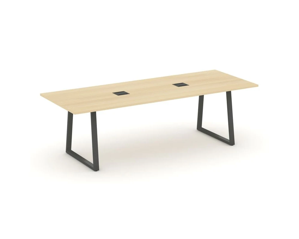 Стол переговорный опоры трапеция с лючком 2580x980x750 Стайл Проджект Директ / Style Project Direct