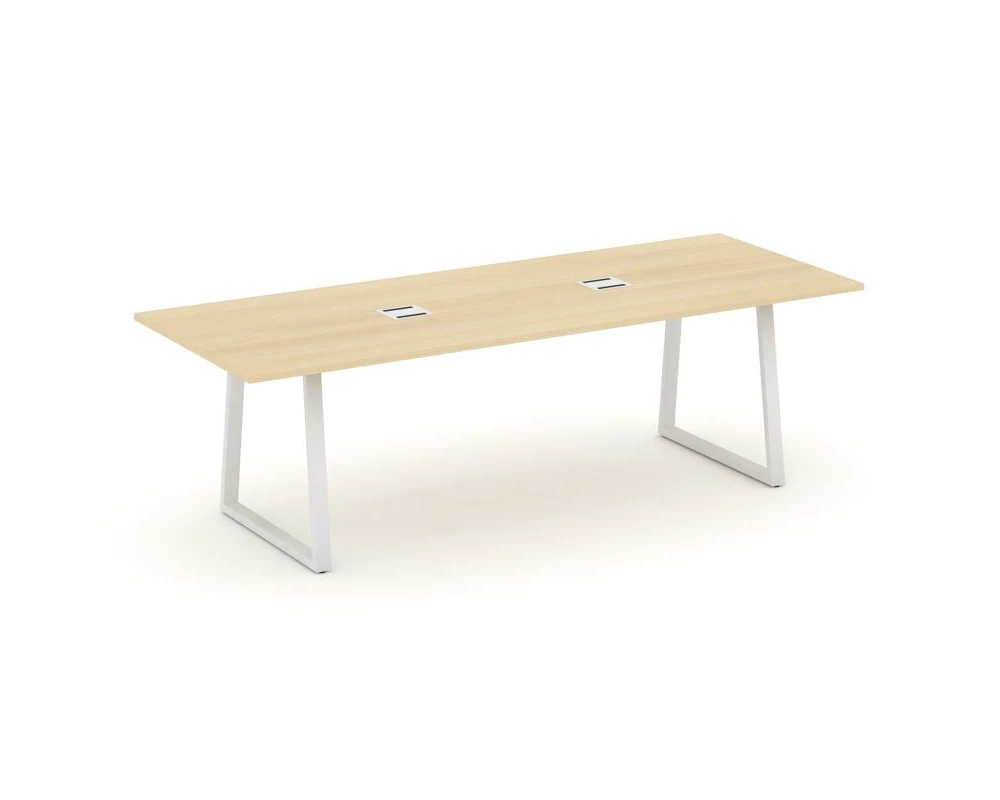 Стол переговорный опоры трапеция с лючком 2580x980x750 Стайл Проджект Директ / Style Project Direct