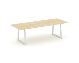 Стол переговорный опоры трапеция с лючком 2580x980x750 Стайл Проджект Директ / Style Project Direct images