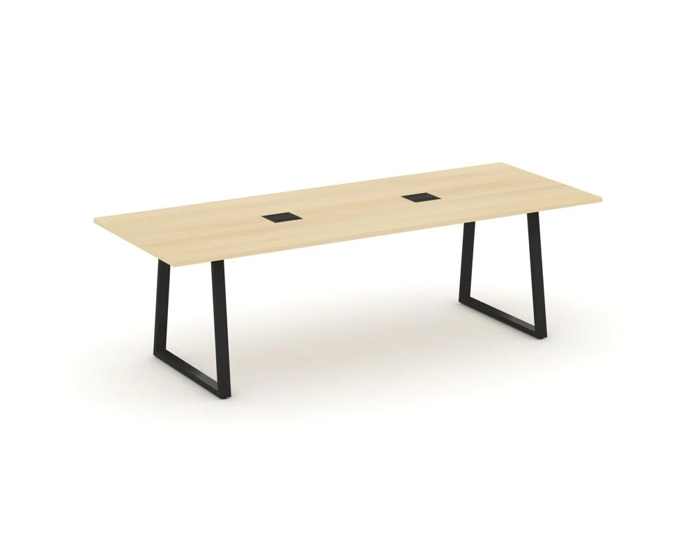 Стол переговорный опоры трапеция с лючком 2580x980x750 Стайл Проджект Директ / Style Project Direct