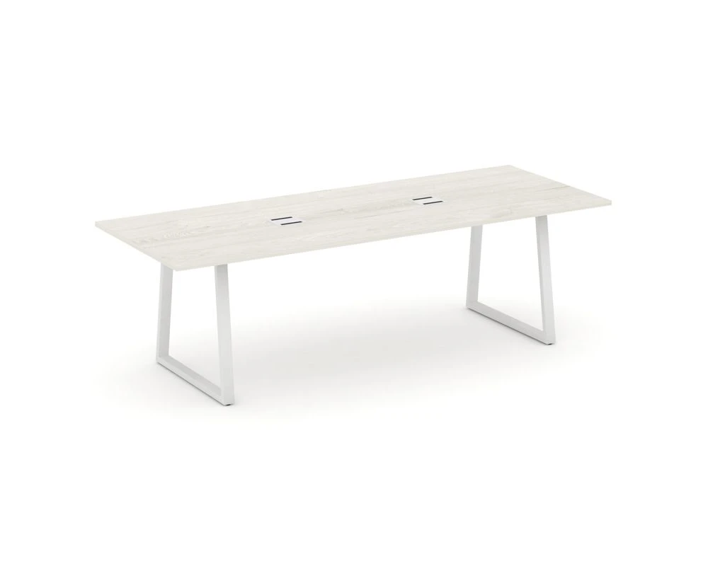 Стол переговорный опоры трапеция с лючком 2580x980x750 Стайл Проджект Директ / Style Project Direct