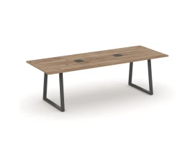 Стол переговорный опоры трапеция с лючком 2580x980x750 Стайл Проджект Директ / Style Project Direct images