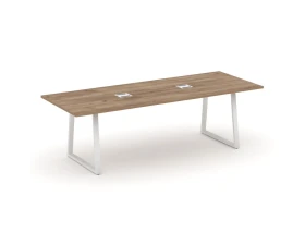 Стол переговорный опоры трапеция с лючком 2580x980x750 Стайл Проджект Директ / Style Project Direct images