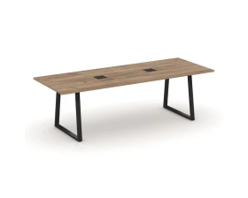 Стол переговорный опоры трапеция с лючком 2580x980x750 Стайл Проджект Директ / Style Project Direct images