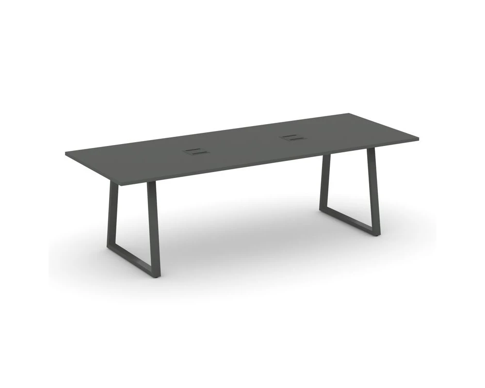 Стол переговорный опоры трапеция с лючком 2580x980x750 Стайл Проджект Директ / Style Project Direct