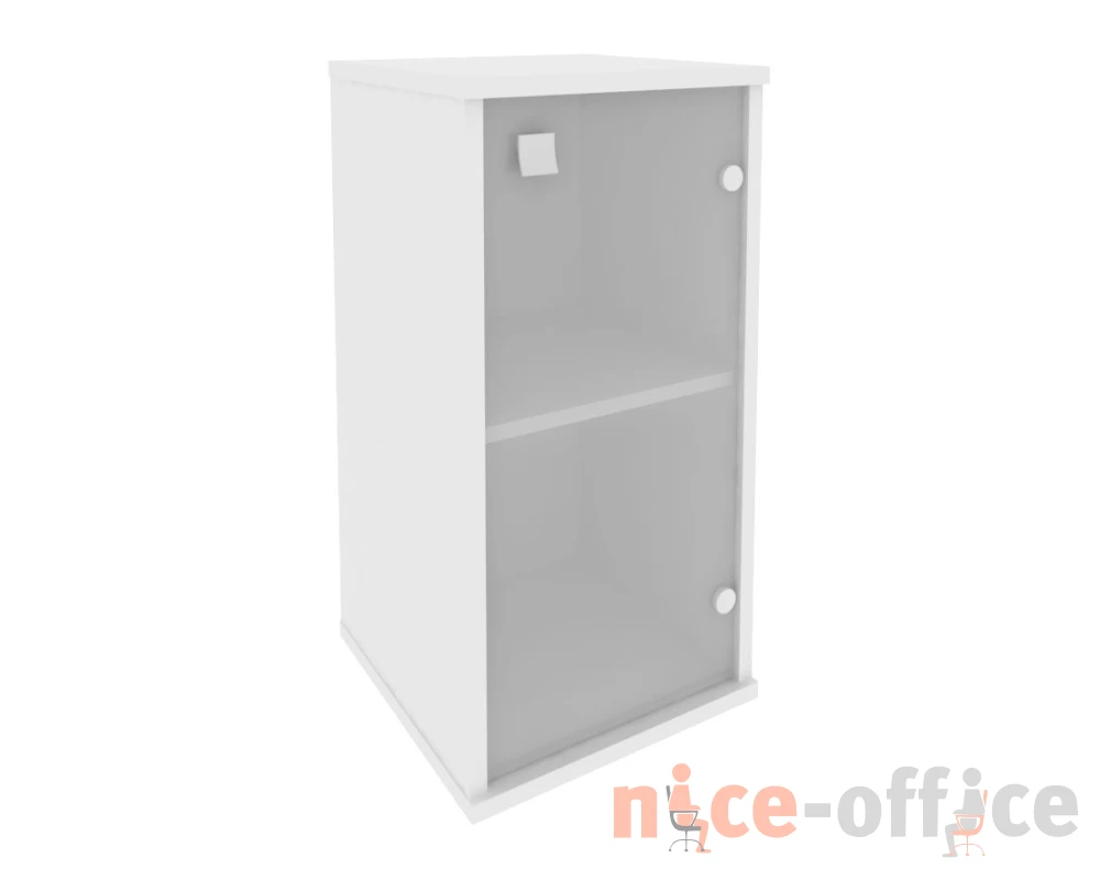 Шкаф низкий узкий 1 низкая дверь стекло правый 412x410x828 Стайл Систем / Style System