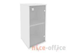 Шкаф низкий узкий 1 низкая дверь стекло правый 412x410x828 Стайл Систем / Style System images
