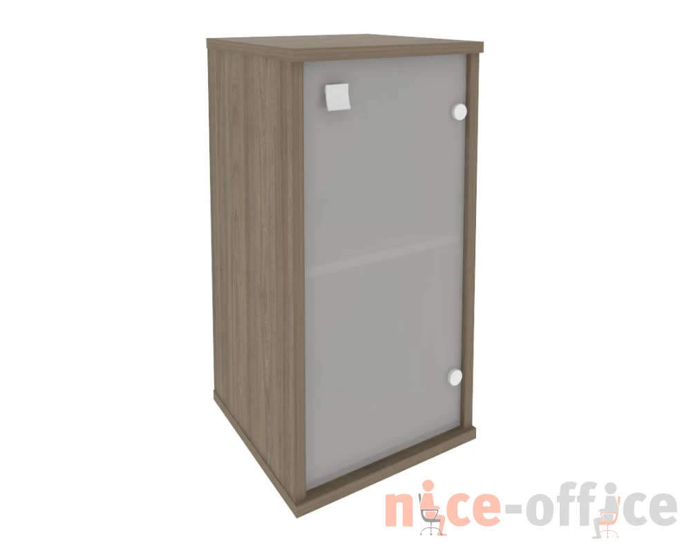 Шкаф низкий узкий 1 низкая дверь стекло правый 412x410x828 Стайл Систем / Style System