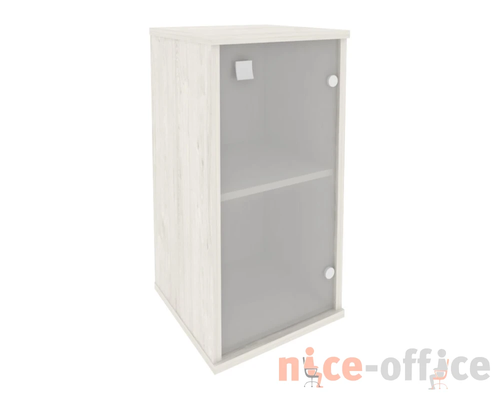 Шкаф низкий узкий 1 низкая дверь стекло правый 412x410x828 Стайл Систем / Style System