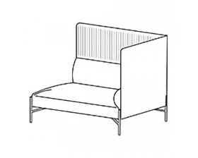 Двухместная секция высокая, п/л слева Toscana images