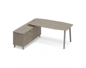 Стол руководителя на опорной тумбе левый (тип 2) Time Metal images