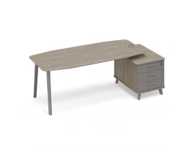 Стол руководителя на тумбе малой (тип 2) Time Metal images