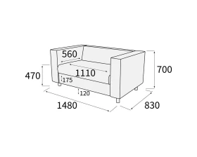 Диван 2-х местный Меркурий images