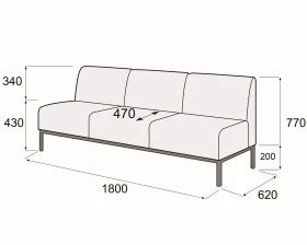 Диван 3-х местный Сигма лайт images