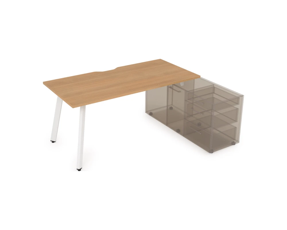 Стол с тумбой опорной, с вырезом (1400x800x750) АРРЕДО / ARREDO