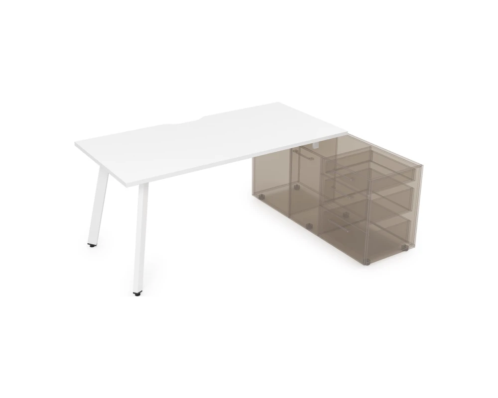 Стол с тумбой опорной, с вырезом (1400x800x750) АРРЕДО / ARREDO