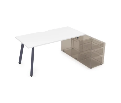 Стол с тумбой опорной, с вырезом (1400x800x750) АРРЕДО / ARREDO