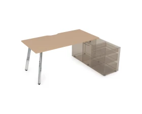 Стол с тумбой опорной, с вырезом (1600x700x750) АРРЕДО / ARREDO images