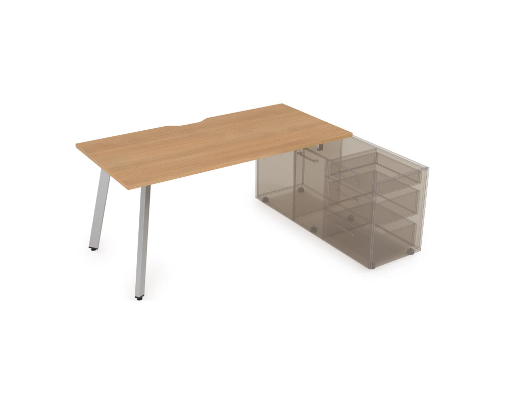 Стол с тумбой опорной, с вырезом (1600x700x750) АРРЕДО / ARREDO