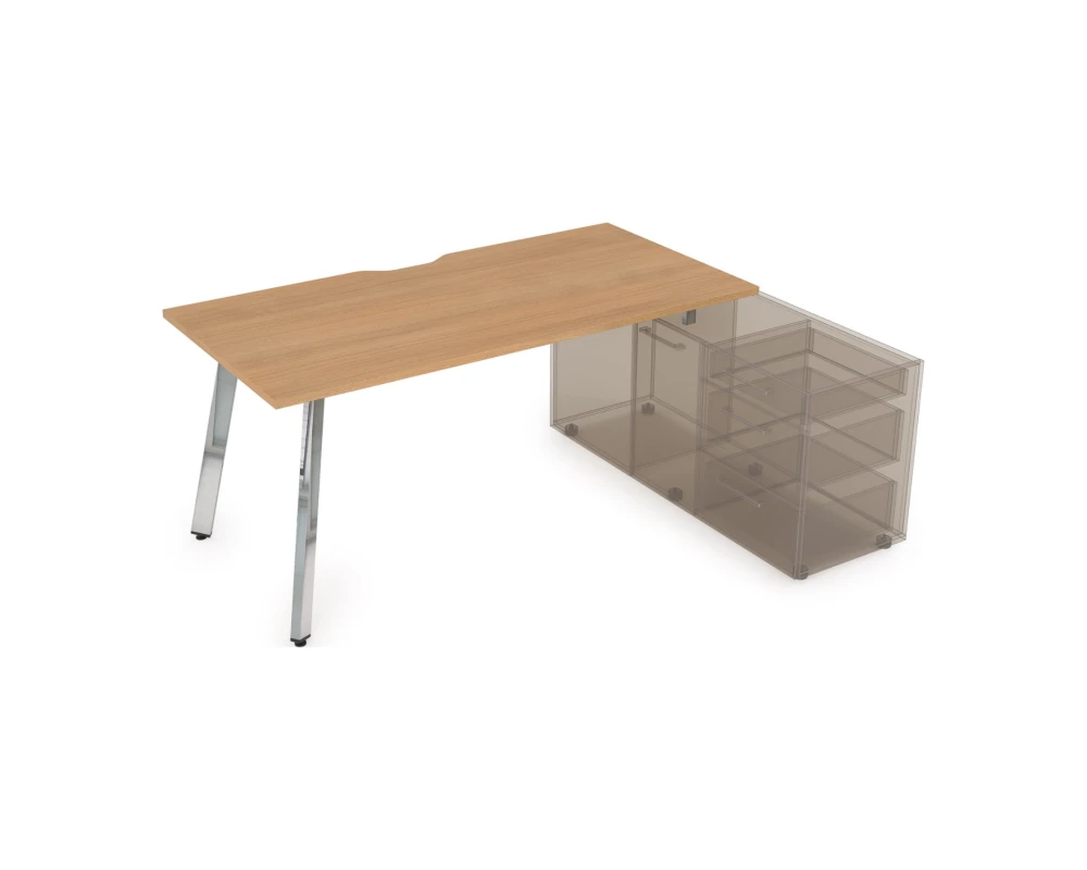 Стол с тумбой опорной, с вырезом (1600x800x750) АРРЕДО / ARREDO