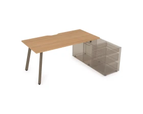 Стол с тумбой опорной, с вырезом (1600x800x750) АРРЕДО / ARREDO images