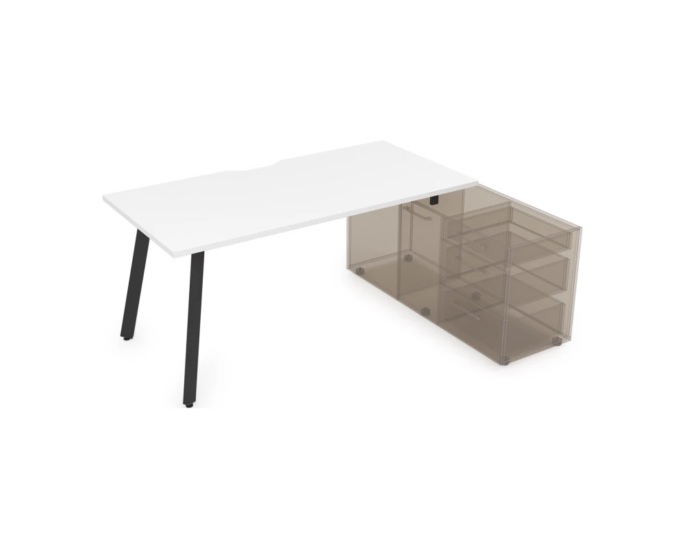 Стол с тумбой опорной, с вырезом (1600x800x750) АРРЕДО / ARREDO