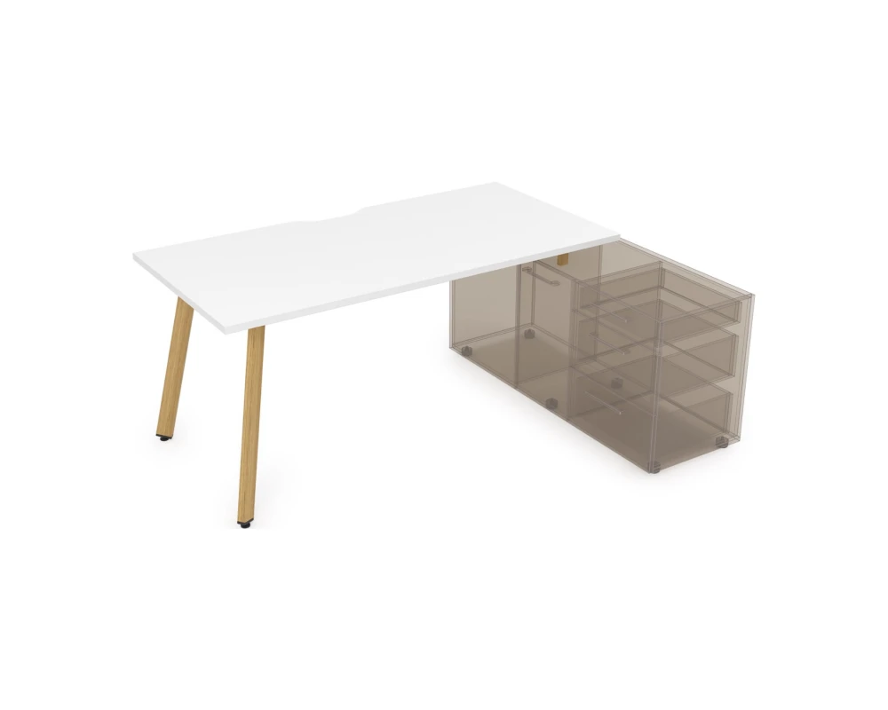 Стол с тумбой опорной, с вырезом (1600x800x750) АРРЕДО / ARREDO