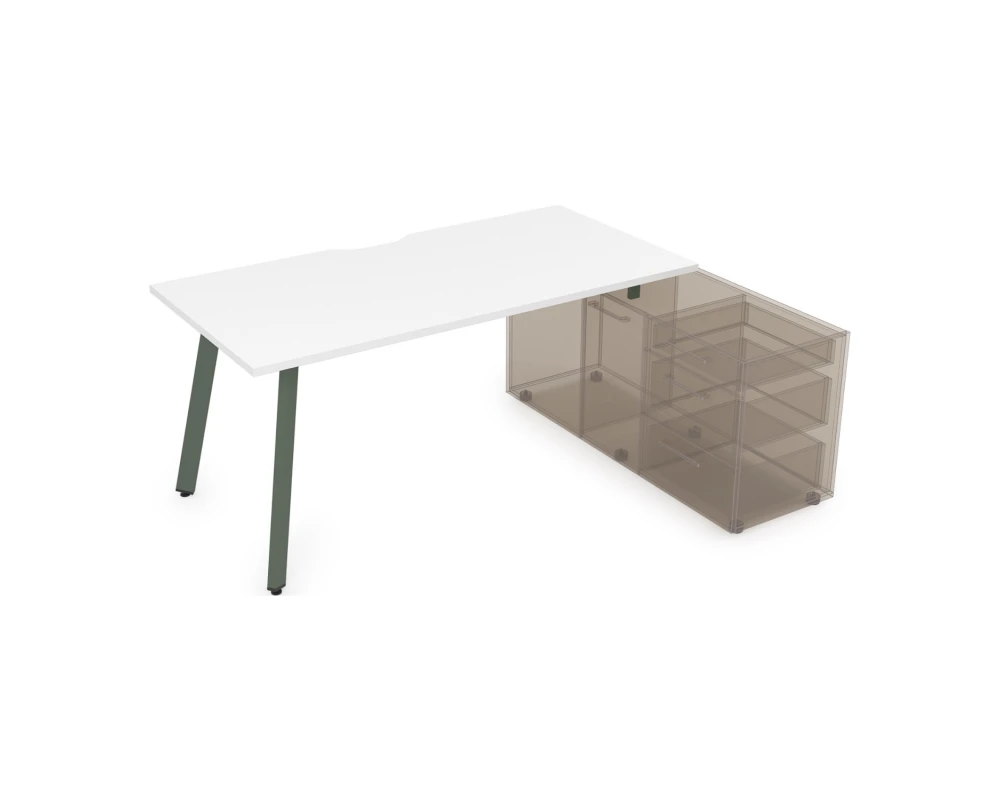 Стол с тумбой опорной, с вырезом (1600x800x750) АРРЕДО / ARREDO