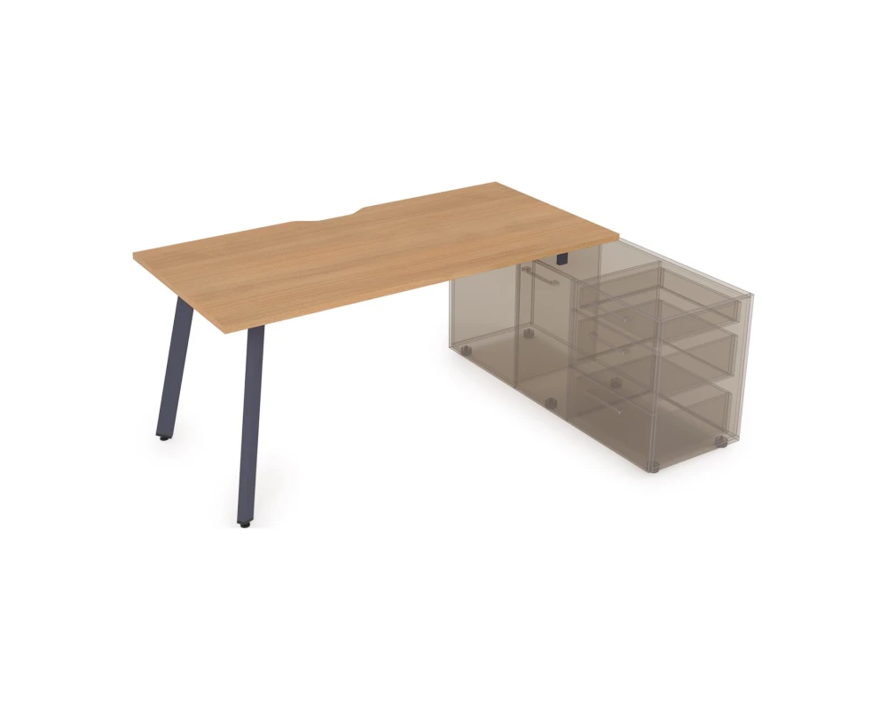 Стол с тумбой опорной, с вырезом (1800x800x750) АРРЕДО / ARREDO