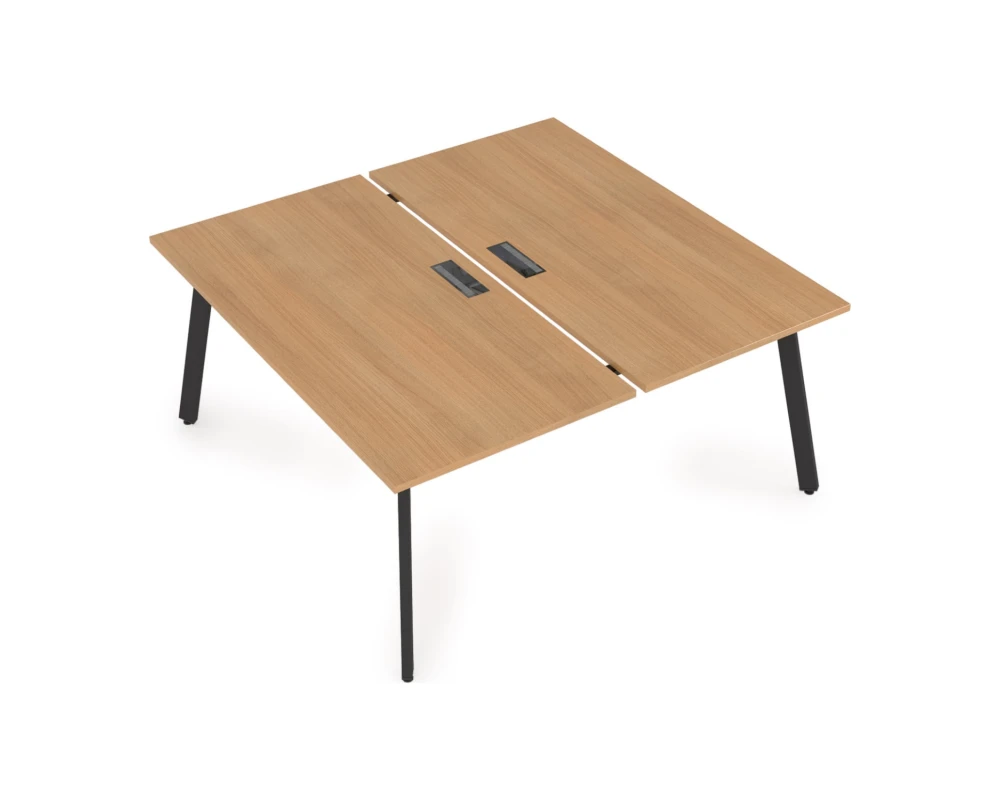 Стол системы Бенч, сдвоенный, на 2 рабочих места - конечный (1800x1635x750) АРРЕДО / ARREDO