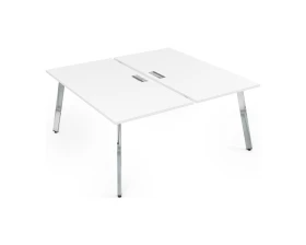 Стол системы Бенч, сдвоенный, на 2 рабочих места, с вырезом (1400x1435x750) АРРЕДО / ARREDO images