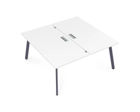 Стол системы Бенч, сдвоенный, на 2 рабочих места, с вырезом (1400x1635x750) АРРЕДО / ARREDO images