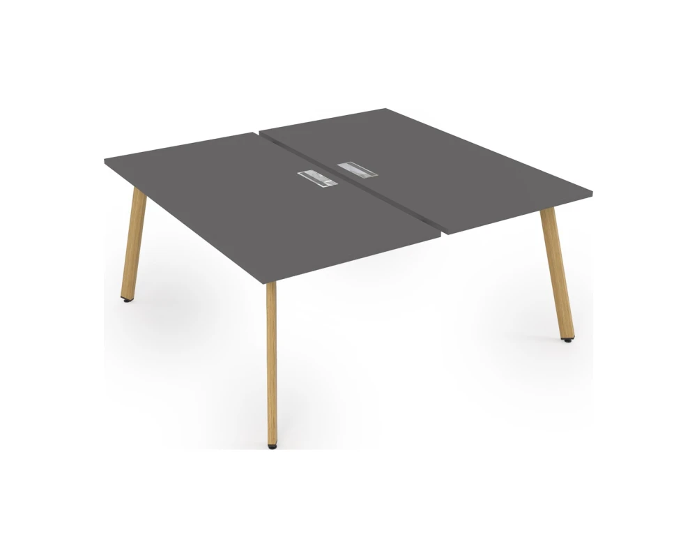 Стол системы Бенч, сдвоенный, на 2 рабочих места, с вырезом (1600x1435x750) АРРЕДО / ARREDO