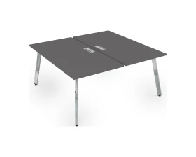 Стол системы Бенч, сдвоенный, на 2 рабочих места, с вырезом (1600x1435x750) АРРЕДО / ARREDO images